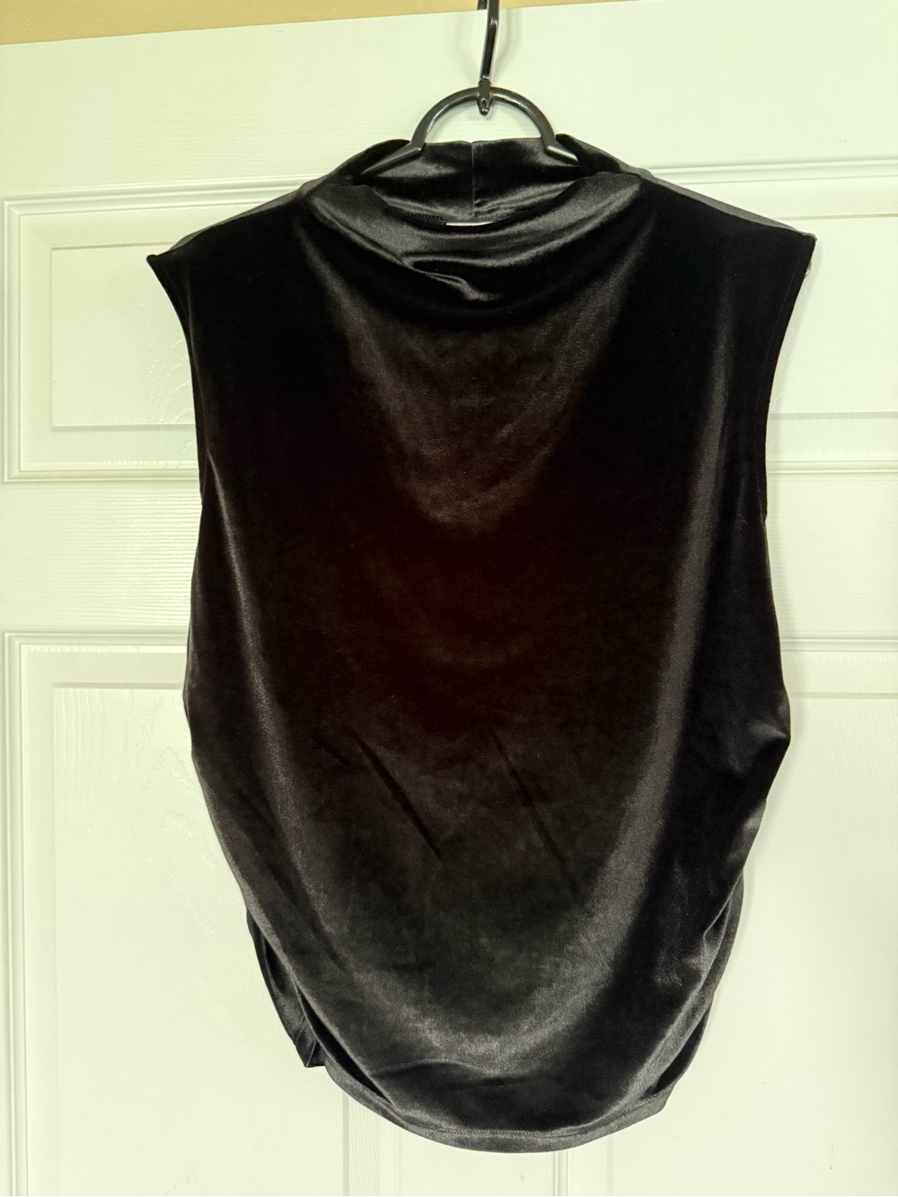 a new day Black Velvet Sleeveless Mock Neck Tank